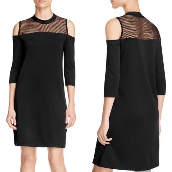 Alison Andrews | Cold-Shoulder Mesh Sheath Dress - Picture 7 of 7